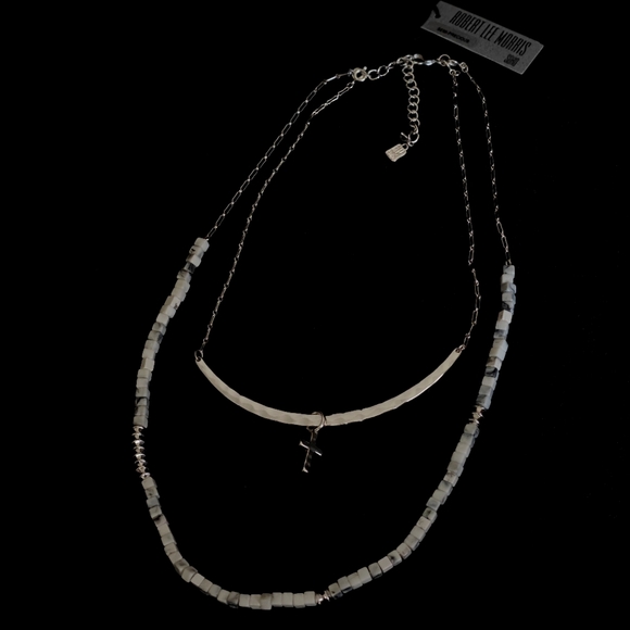 Robert Lee Morris RLM SOHO Cross Collar Layered Necklace - Picture 3 of 7